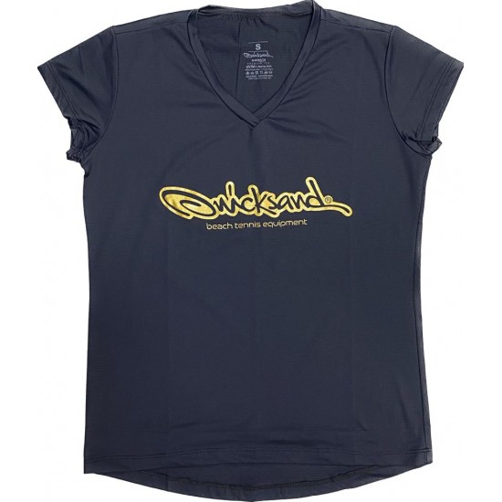 CAMISETA QUICKSAND SLIGHTECH W - PRETO/DOURADO